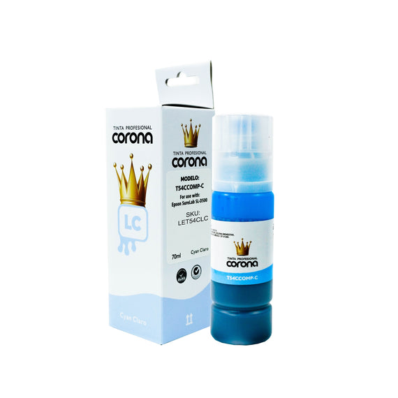 Tinta Corona Compatible Con Epson T54C Cian Claro 70ml