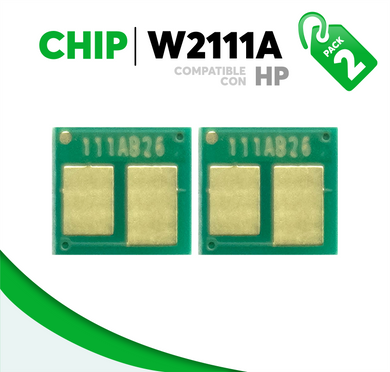 2 Pza Chip para Tóner 206A Compatible con HP W2111A
