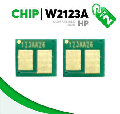 2 Pza Chip para Tóner 212A Compatible con HP W2123A