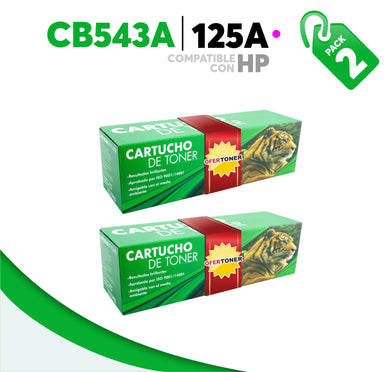 2 Pza Tóner 125A Compatible con HP CB543A