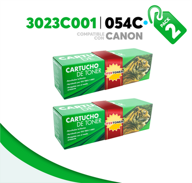 2 Pza Tóner 054C Compatible con Canon 3023C001AA