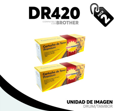 2 Pza Unidad de Imagen DR420 Compatible con Brother