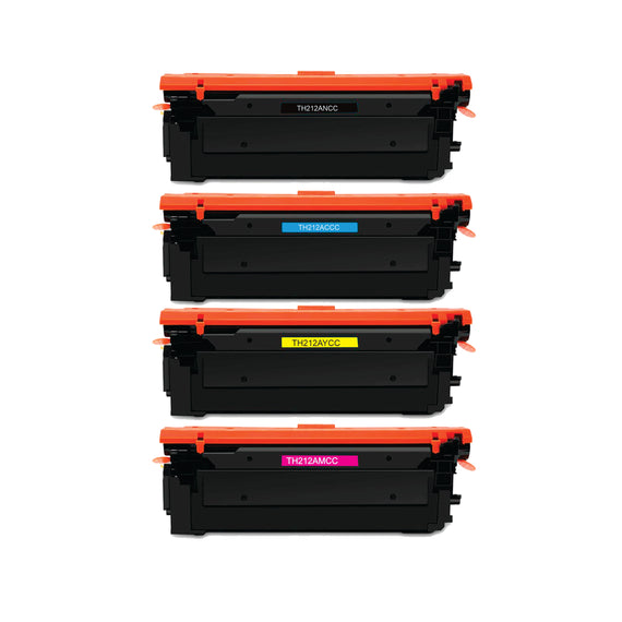 Pack Toner Color 212A W2120A / W2121A / W2122A / W2123A Corona CON CHIP Compatible con HP