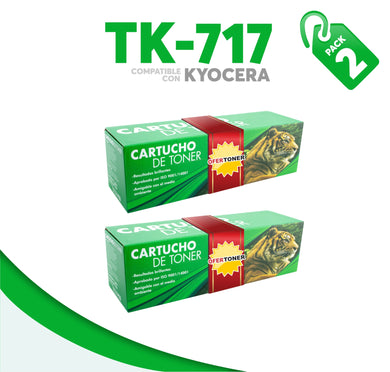 2 Pza Tóner TK-717 Compatible con Kyocera