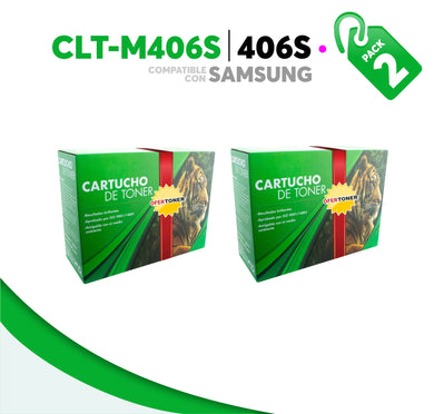 2 Pza Tóner M406S Compatible con Samsung CLT-M406S