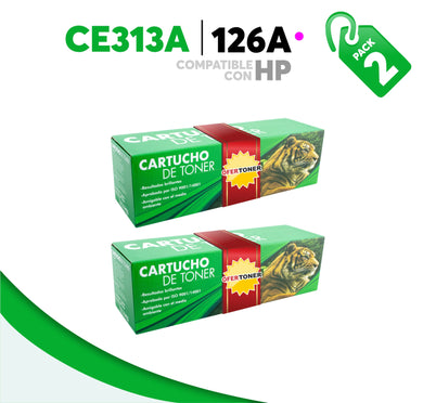 2 Pza Tóner 126A Compatible con HP CE313A