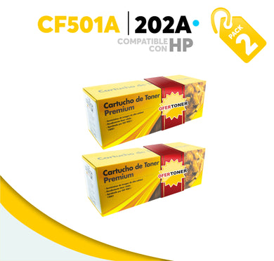 2 Pza Tóner 202A Compatible con HP CF501A