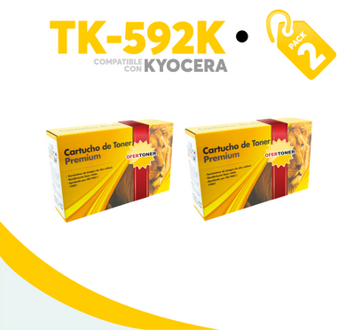 2 Pza Tóner TK-592K Compatible con Kyocera