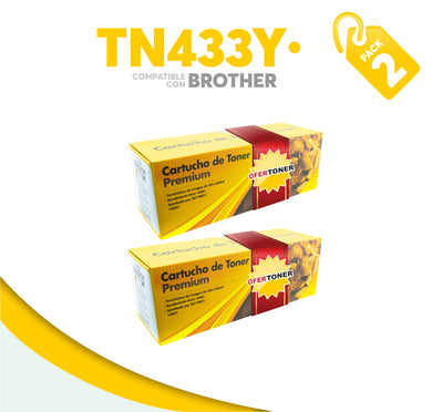 2 Pza Tóner TN433Y Compatible con Brother