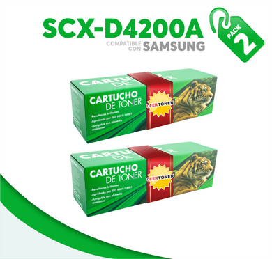 2 Pza Tóner SCX-D4200A Compatible con Samsung