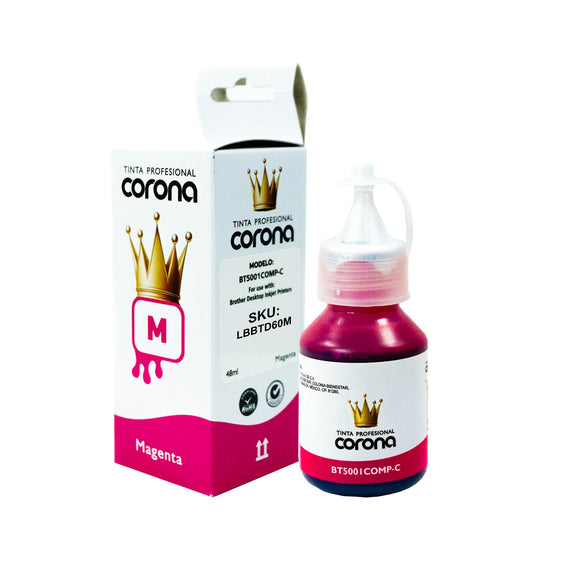 Tinta Corona Compatible Con Brother BTD60/BT6001/BT5001 Magenta 48ml