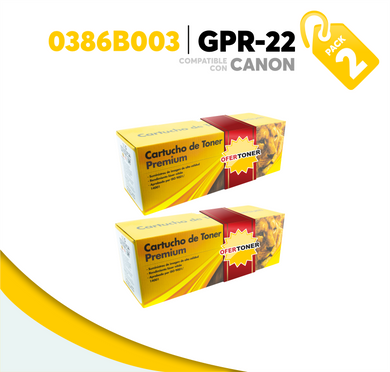 2 Pza Tóner GPR-22 Compatible con Canon 0386B003