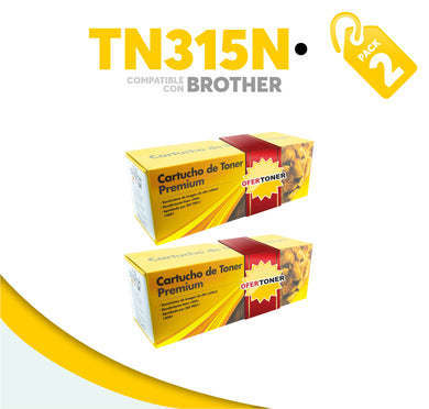 2 Pza Tóner TN315BK Compatible con Brother