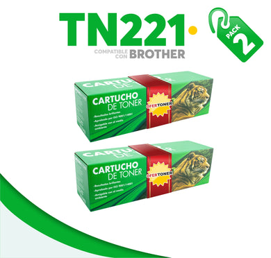 2 Pza Tóner TN221Y Compatible con Brother