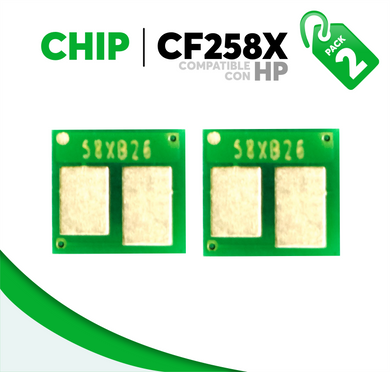 2 Pza Chip para Tóner 58X Compatible con HP CF258X