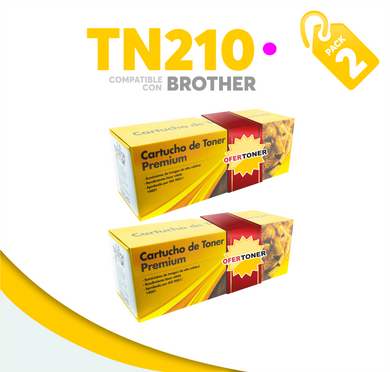 2 Pza Tóner TN210M Compatible con Brother