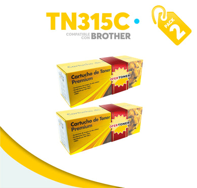 2 Pza Tóner TN315C Compatible con Brother