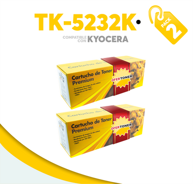 2 Pza Tóner TK-5232K Compatible con Kyocera