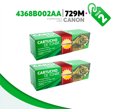 2 Pza Tóner 729M Compatible con Canon 4368B002AA