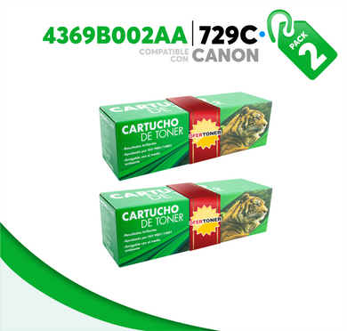 2 Pza Tóner 729C Compatible con Canon 4369B002AA