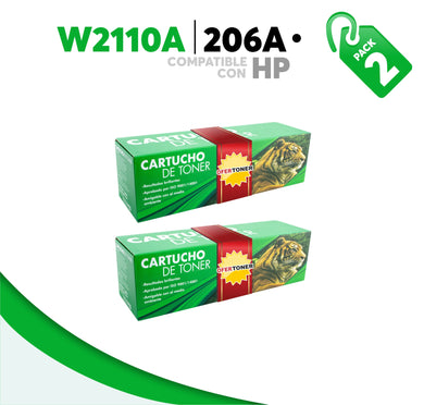 2 Pza Tóner 206A Compatible con HP W2110A