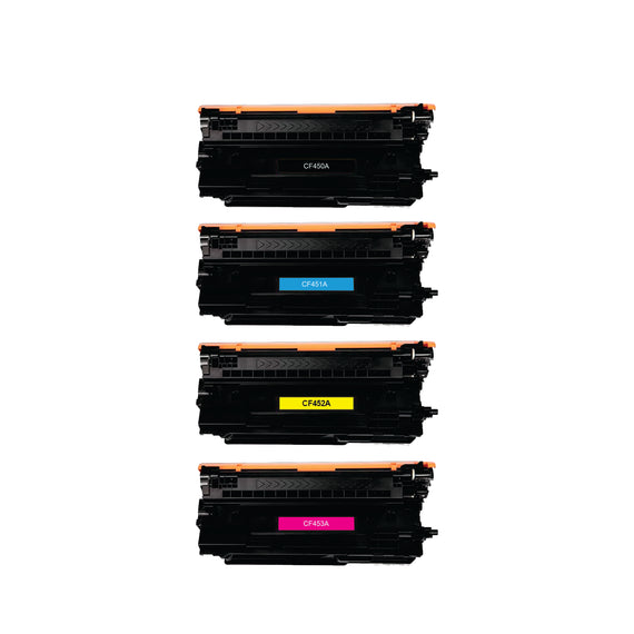 Pack Toner Color 655A CF450A / CF451A / CF452A / CF453A Corona Compatible con HP