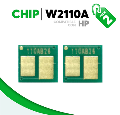 2 Pza Chip para Tóner 206A Compatible con HP W2110A