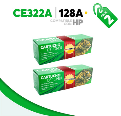 2 Pza Tóner 128A Compatible con HP CE322A