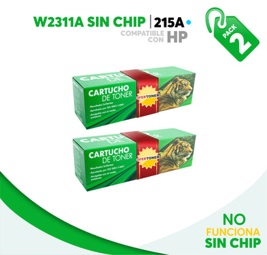 2 Pza Tóner 215A Sin Chip Compatible con HP W2311A