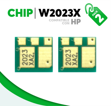 2 Pza Chip para Tóner 414X Compatible con HP W2023X