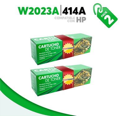 2 Pza Tóner 414A Compatible con HP W2023A