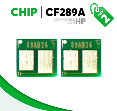 2 Pza Chip para Tóner 89A Compatible con HP CF289A