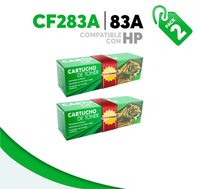 2 Pza Tóner 83A Compatible con HP CF283A