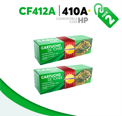 2 Pza Tóner 410A Compatible con HP CF412A