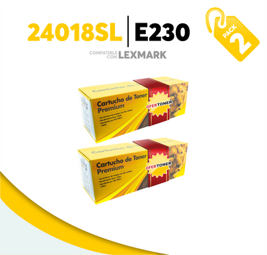 2 Pza Tóner E230 Compatible con Lexmark 24018SL