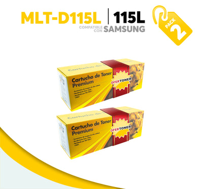 2 Pza Tóner 115L Compatible con Samsung MLT-D115L