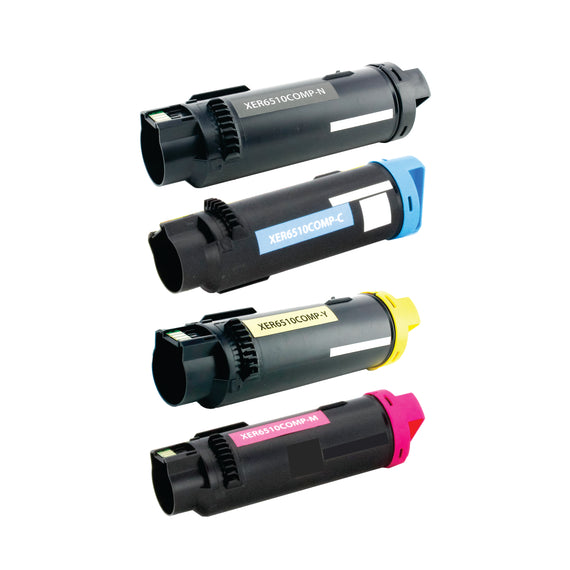 Pack Toner Color X6510 / 106R03488 / 106R03485 / 106R03487 / 10R03486 Corona Compatible con XEROX