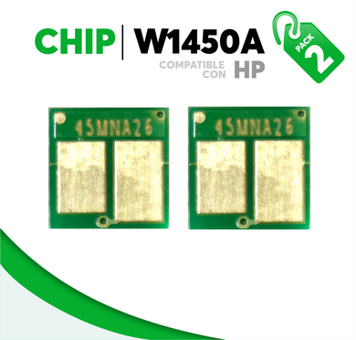 2 Pza Chip para Tóner 145A Compatible con HP W1450A
