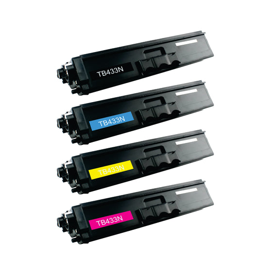 Pack Toner Color 433 TN433N / TN433C / TN433Y / TN433M Corona Compatible con BROTHER