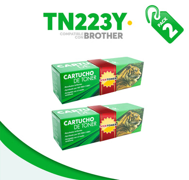 2 Pza Tóner TN223Y Compatible con Brother