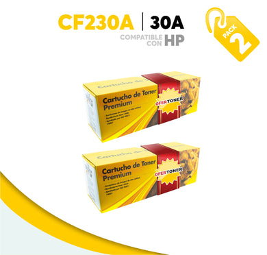 2 Pza Tóner 30A Compatible con HP CF230A