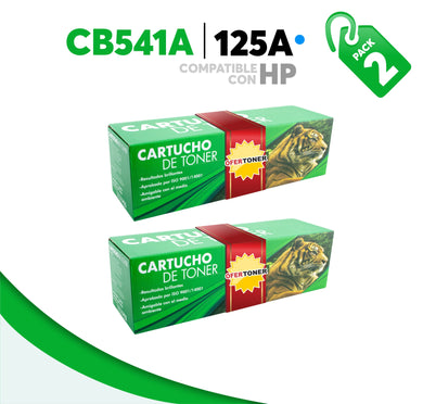 2 Pza Tóner 125A Compatible con HP CB541A