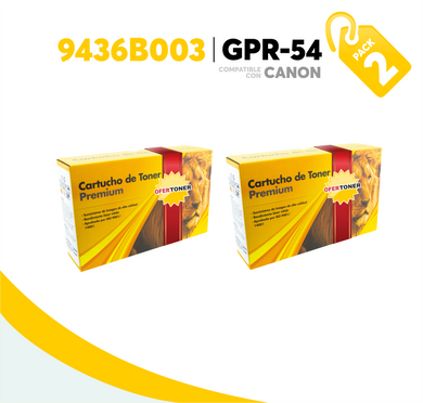 2 Pza Tóner GPR-54 Compatible con Canon 9436B003AA