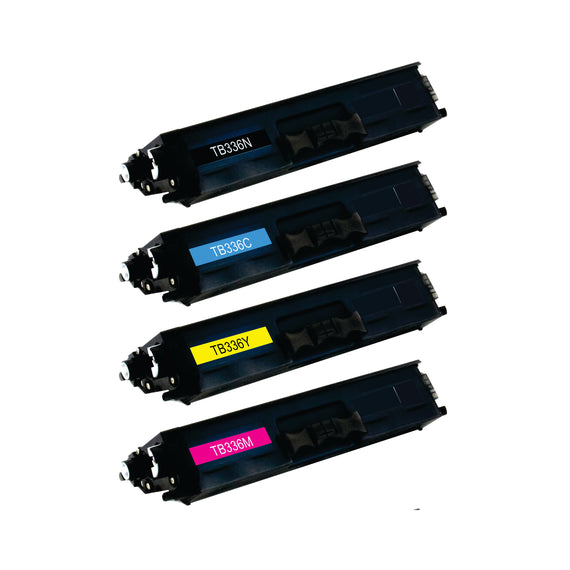 Pack Toner Color 336 TN336N / TN336C / TN336Y / TN336M Corona Compatible con BROTHER