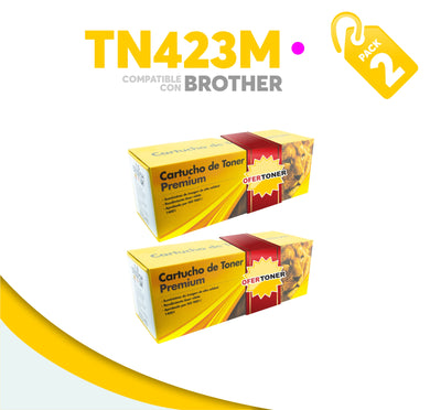 2 Pza Tóner TN423M Compatible con Brother