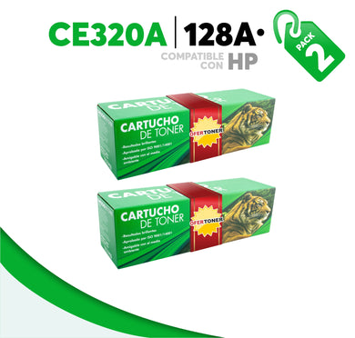 2 Pza Tóner 128A Compatible con HP CE320A