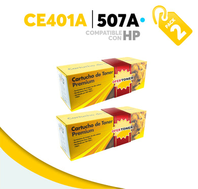 2 Pza Tóner 507A Compatible con HP CE401A