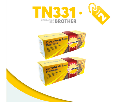 2 Pza Tóner TN331Y Compatible con Brother