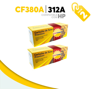 2 Pza Tóner 312A Compatible con HP CF380A