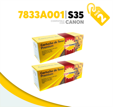 2 Pza Tóner S35 Compatible con Canon 7833A001